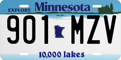 MN license plate 901MZV
