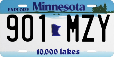 MN license plate 901MZY