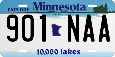 MN license plate 901NAA