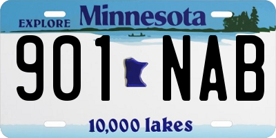 MN license plate 901NAB