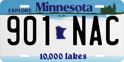 MN license plate 901NAC