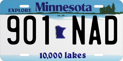 MN license plate 901NAD