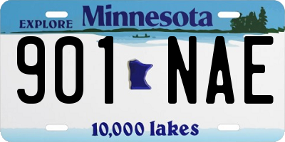 MN license plate 901NAE