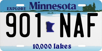 MN license plate 901NAF