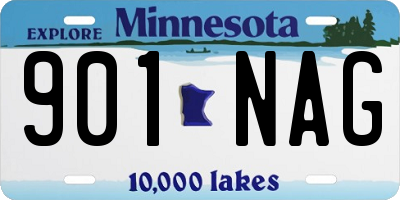 MN license plate 901NAG