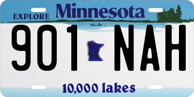 MN license plate 901NAH