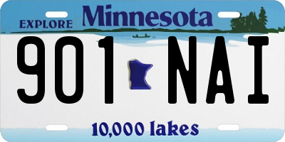 MN license plate 901NAI