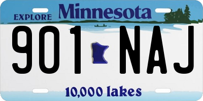 MN license plate 901NAJ