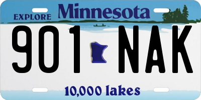 MN license plate 901NAK