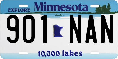 MN license plate 901NAN