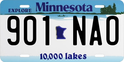 MN license plate 901NAO