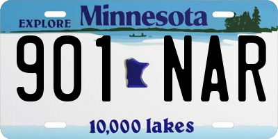 MN license plate 901NAR