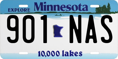 MN license plate 901NAS