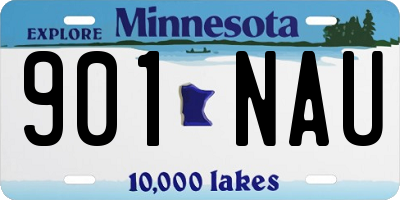 MN license plate 901NAU