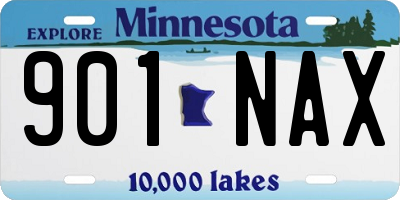MN license plate 901NAX