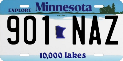 MN license plate 901NAZ