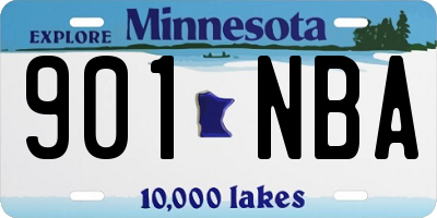 MN license plate 901NBA