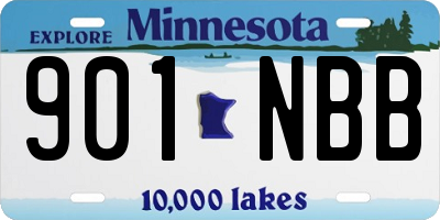 MN license plate 901NBB