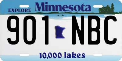MN license plate 901NBC