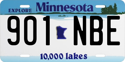 MN license plate 901NBE