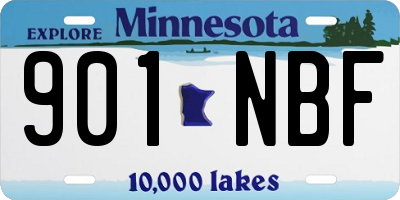 MN license plate 901NBF