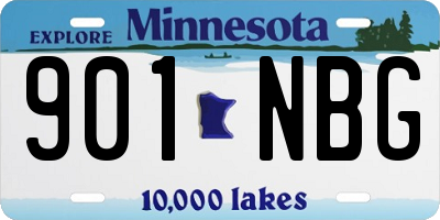 MN license plate 901NBG