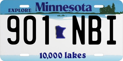 MN license plate 901NBI