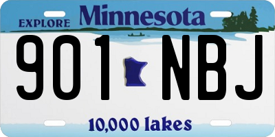 MN license plate 901NBJ