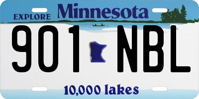 MN license plate 901NBL