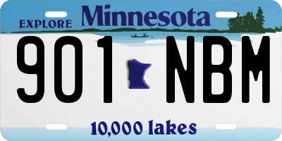 MN license plate 901NBM