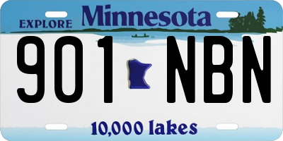 MN license plate 901NBN