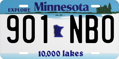 MN license plate 901NBO