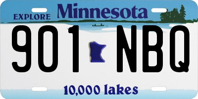 MN license plate 901NBQ