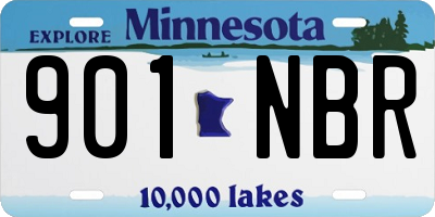 MN license plate 901NBR