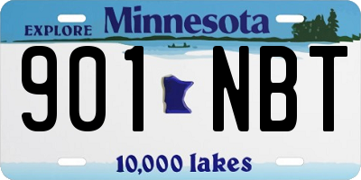 MN license plate 901NBT