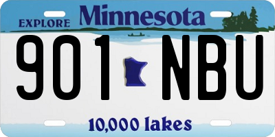 MN license plate 901NBU