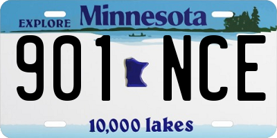 MN license plate 901NCE