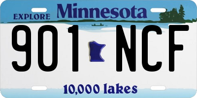 MN license plate 901NCF