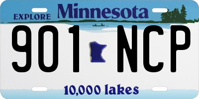 MN license plate 901NCP