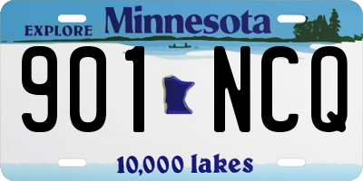 MN license plate 901NCQ