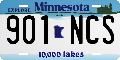 MN license plate 901NCS