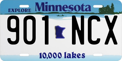 MN license plate 901NCX