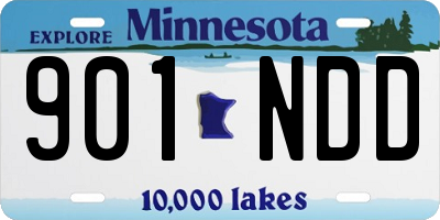 MN license plate 901NDD