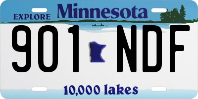 MN license plate 901NDF