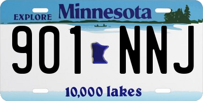 MN license plate 901NNJ