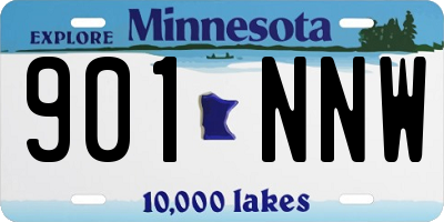 MN license plate 901NNW
