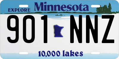 MN license plate 901NNZ