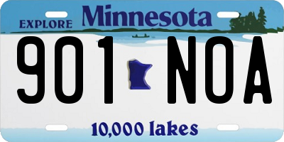 MN license plate 901NOA