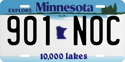 MN license plate 901NOC
