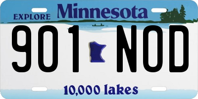 MN license plate 901NOD